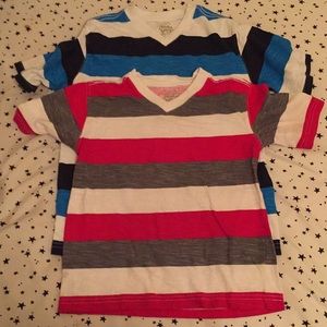 Boy's striped v necks